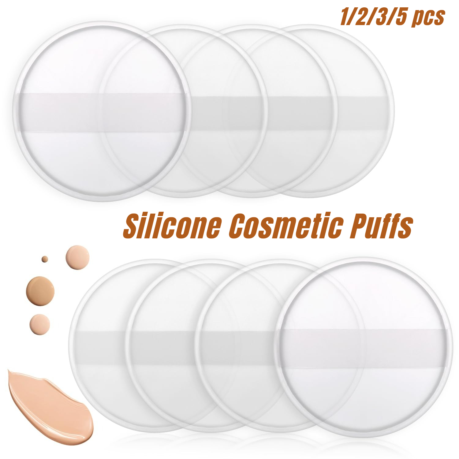 Beauty Makeup Blender - Éponge cosmétique en Silicone, 1 à