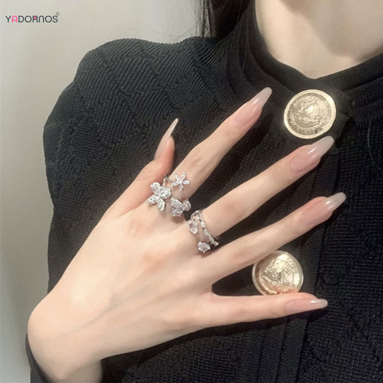 Nail Extension Tips - Faux cercueil de ballerine réutilisable, longue