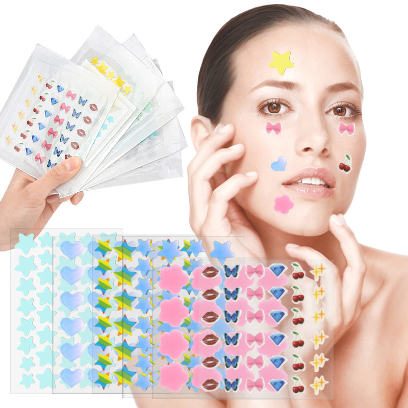 Beauty Makeup & D Anime Studio Vega Baja - Patch anti-acné de dessin animé coloré,