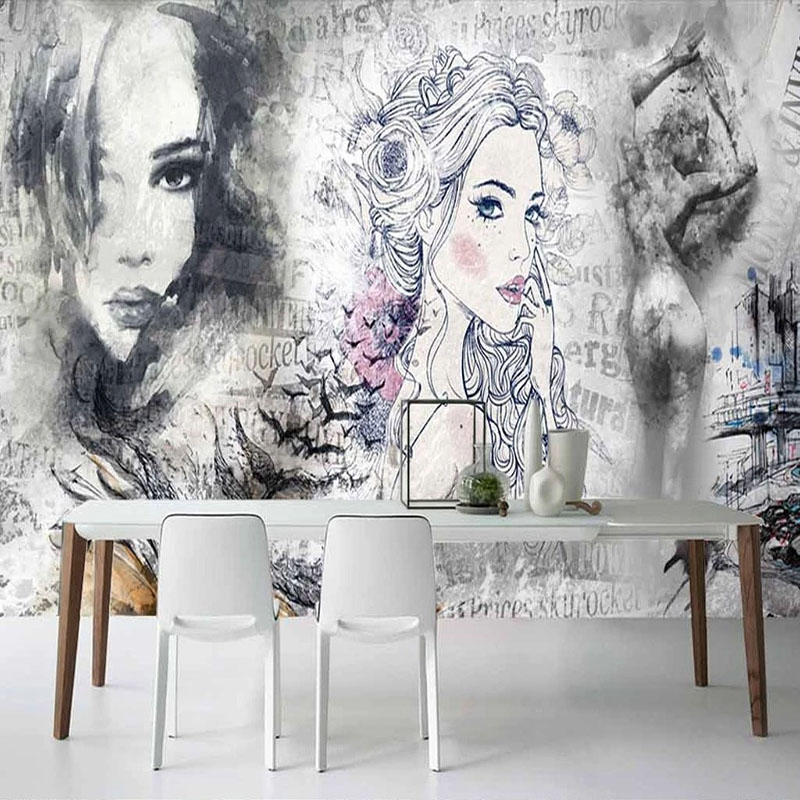 Makeup Beauty House - Papier peint mural 3D personnalisé, style