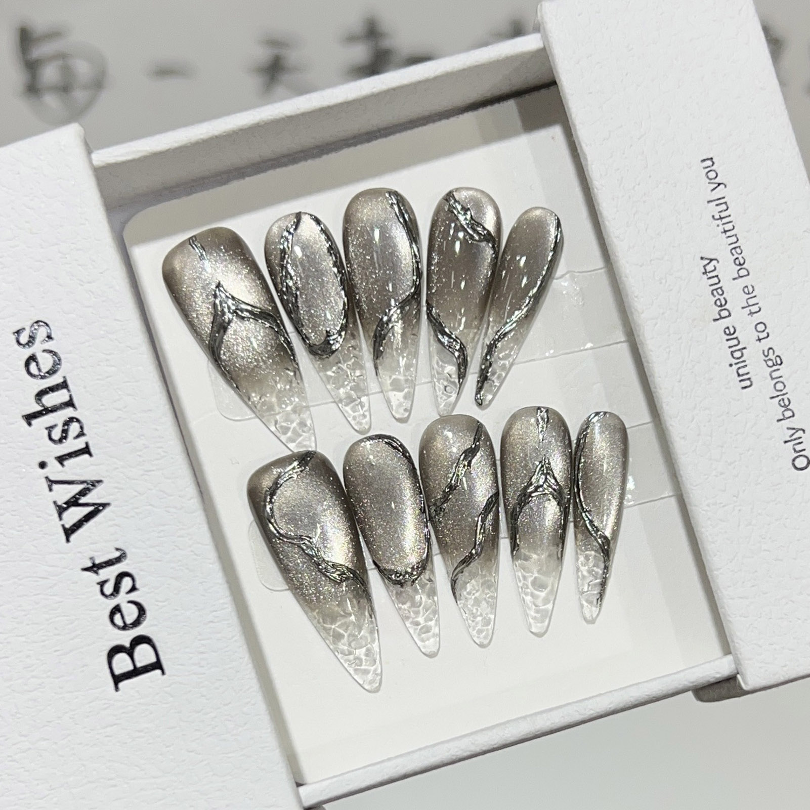 Nail Extension Tips - 10 pièces Halloween faux ongles réutilisable