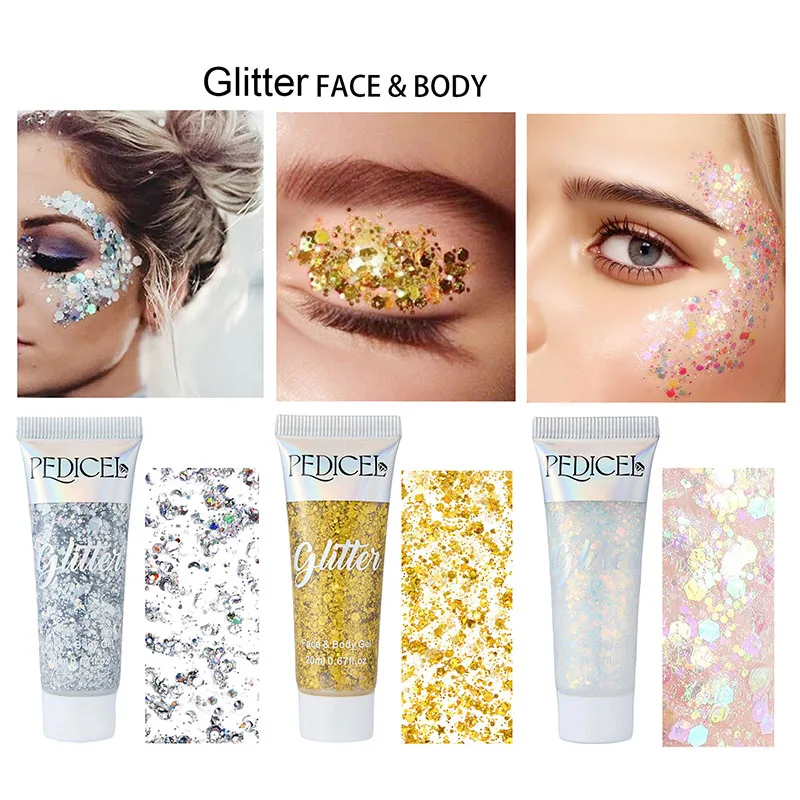 Eyeshadow Glitter Pigment - Gel crème pailleté pour le visage,