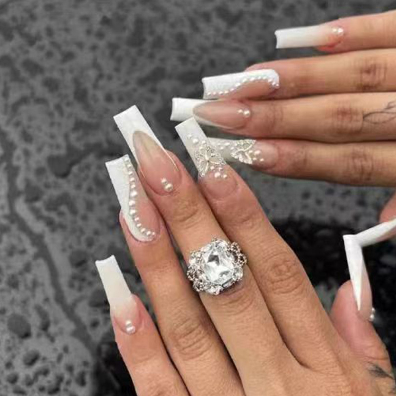 24 pièces longs faux ongles de - Nail Extension Tips avis et prix