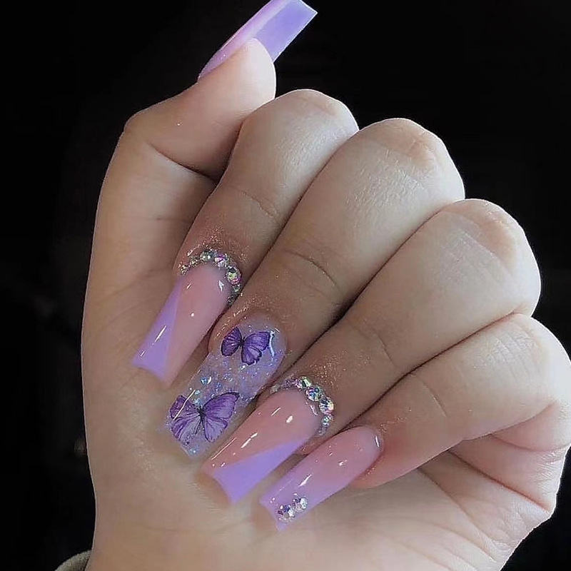 24 pièces longs faux ongles de - Nail Extension Tips avis et prix